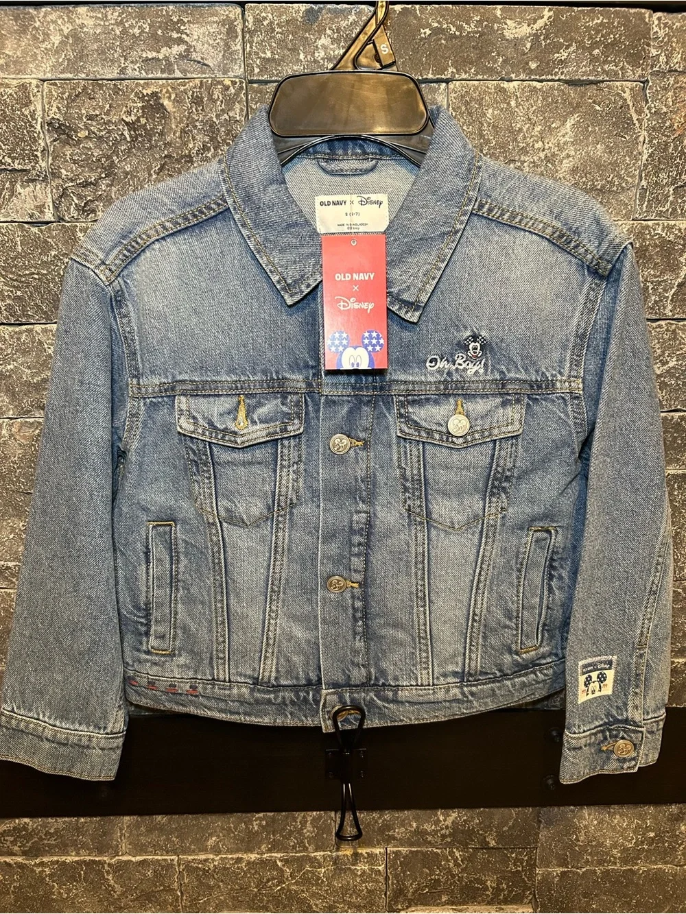 Old Navy/ Disney Light Blue Denim Jean Jacket with Subtle Disney Patch